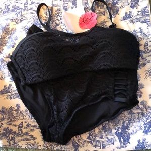 Cute black lace bikini
